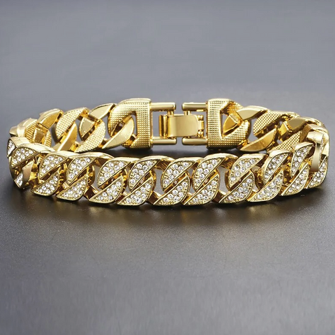 Pulsera cubana Miami Gold Curb