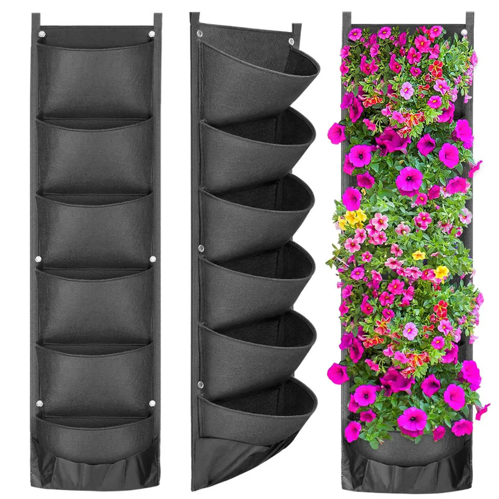 Macetas colgantes verticales para jardín