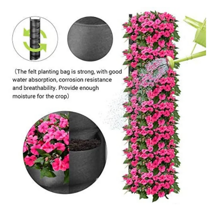 Macetas colgantes verticales para jardín
